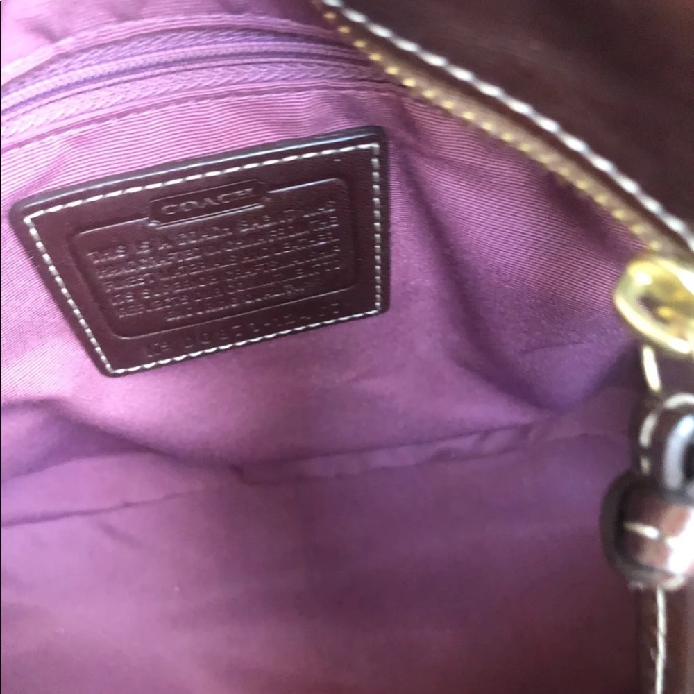 Coach Signature Handbag. Tan and brown - Picture 6 of 8